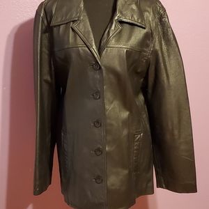 Jacqueline Ferrar black leather jacket -L